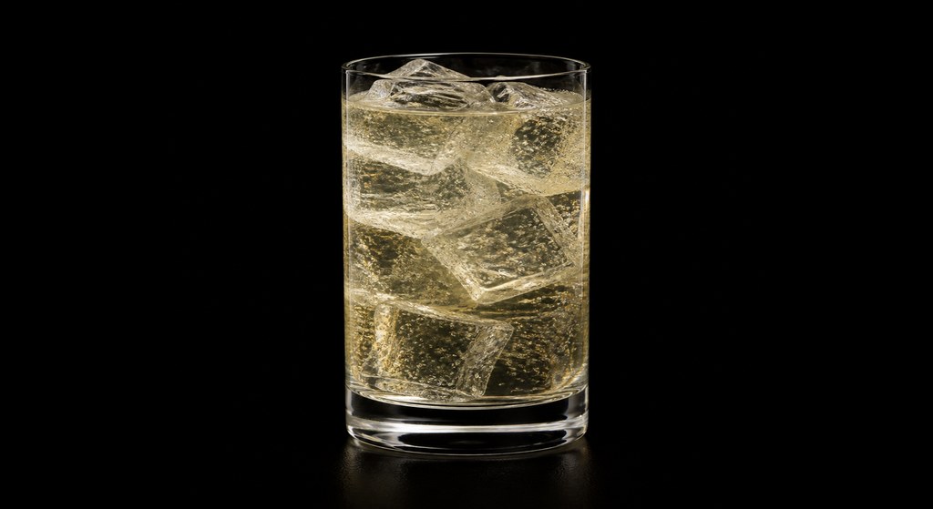 Leap Frog Highball cocktail on a dark studio background