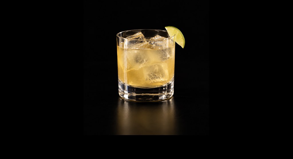 Limited Liability cocktail on a dark studio background