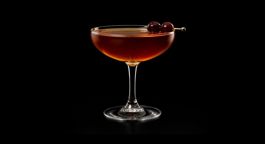 Little Italy cocktail on a dark studio background