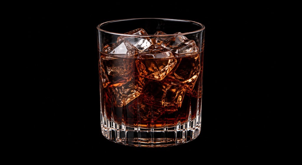 Lord And Lady cocktail on a dark studio background