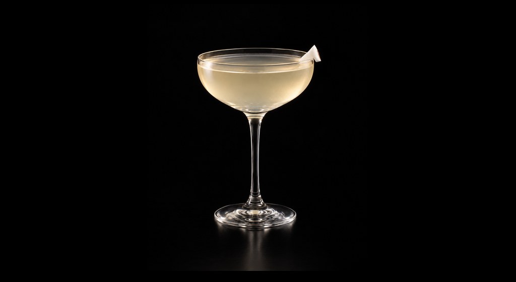 Lovely Pear of Coconuts cocktail on a dark studio background