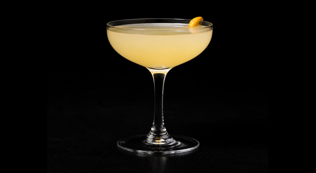 Maggie Smith cocktail on a dark studio background