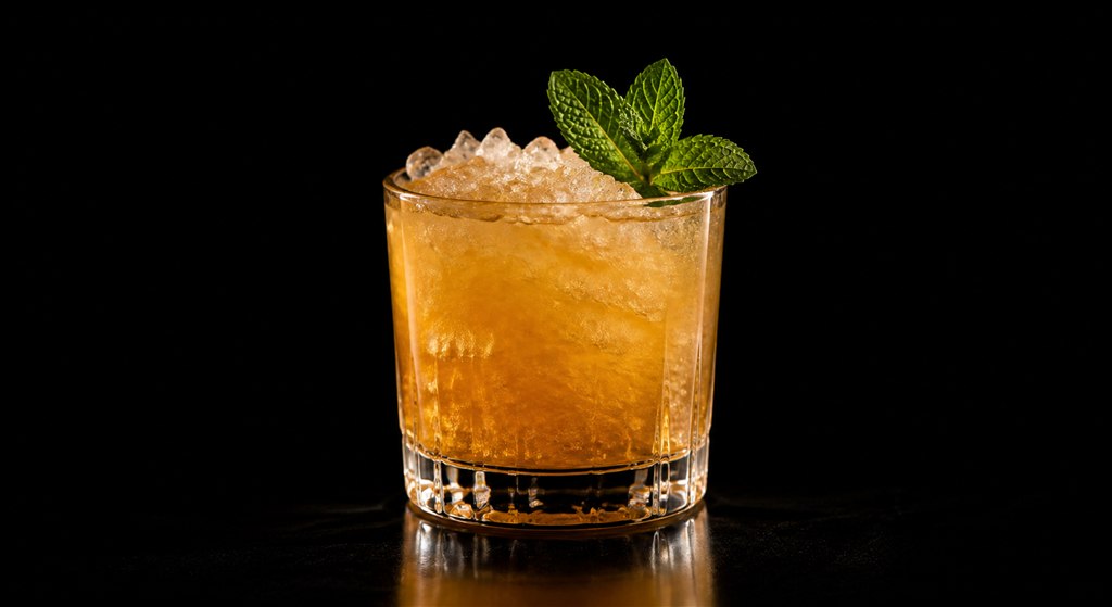 Mai Tai cocktail on a black background
