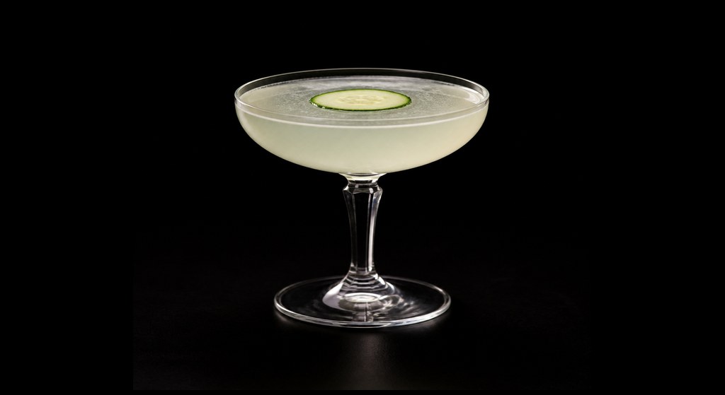 Maid in Cuba cocktail on a dark studio background