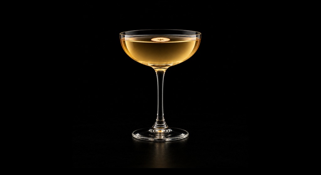 Manzanita cocktail on a dark studio background