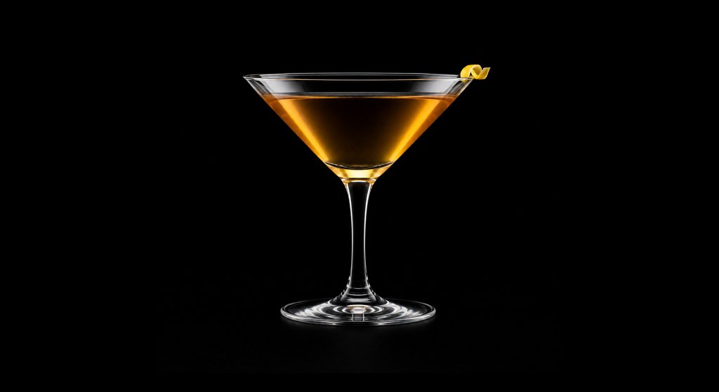 Margaret Duffy cocktail on a dark studio background