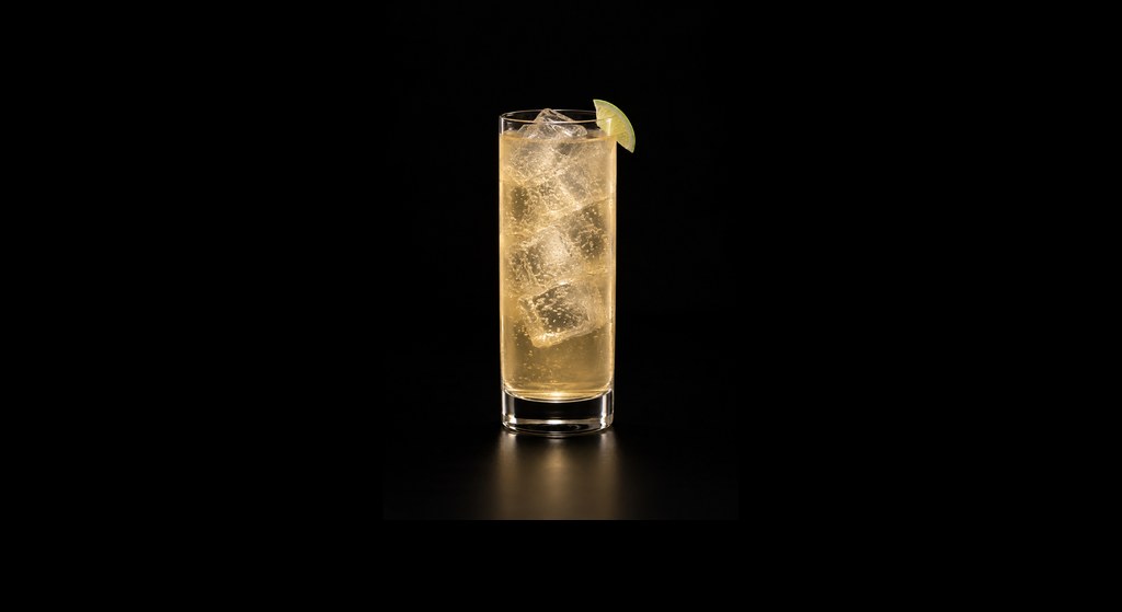 Mexican 55 cocktail on a dark studio background