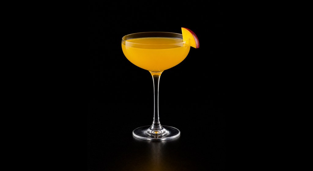 Mileydi's Mango Daiquiri cocktail on a dark studio background