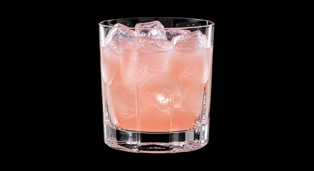 Monkey Wrench cocktail on a dark studio background