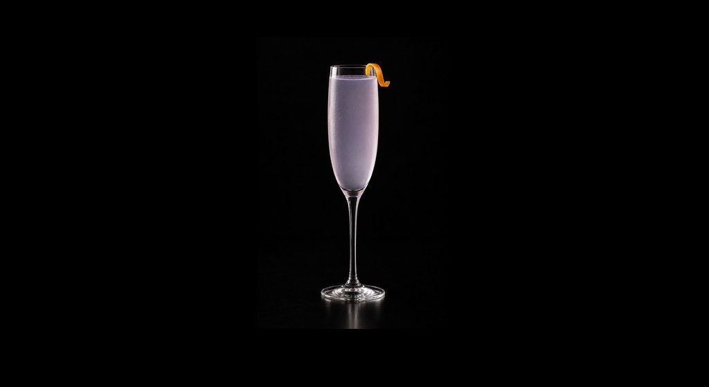 Moonlight Cocktail (Gaz Regan's) cocktail on a dark studio background