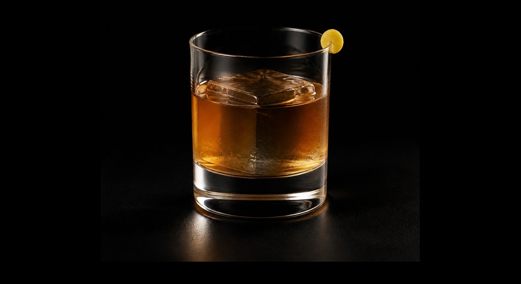 Mr. Mojo Rising cocktail on a dark studio background