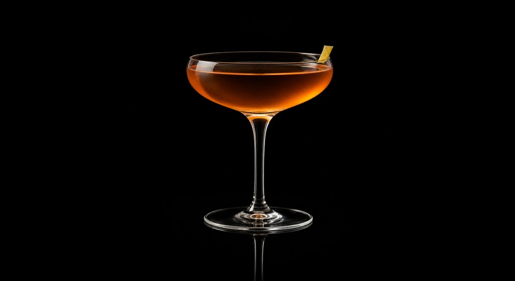 Naughty Charles cocktail on a dark studio background