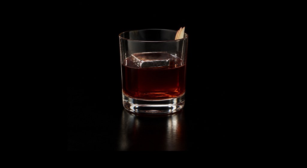 Necromancer cocktail on a dark studio background