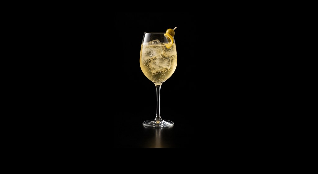 #87 cocktail on a dark studio background