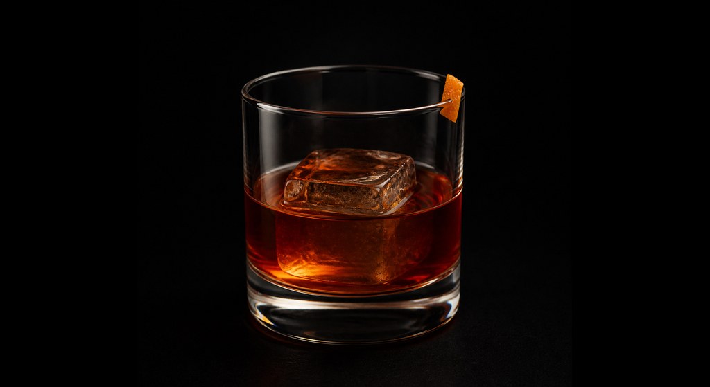 Oliver South cocktail on a dark studio background