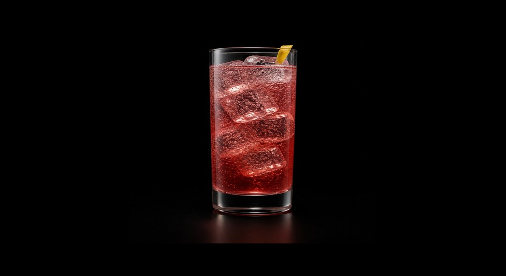 Ostend Fizz Royale cocktail on a dark studio background