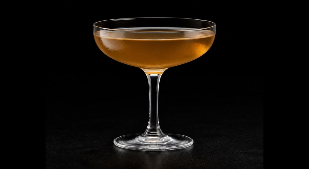Paddy Melt cocktail on a dark studio background