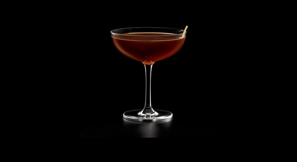 Patrician cocktail on a dark studio background