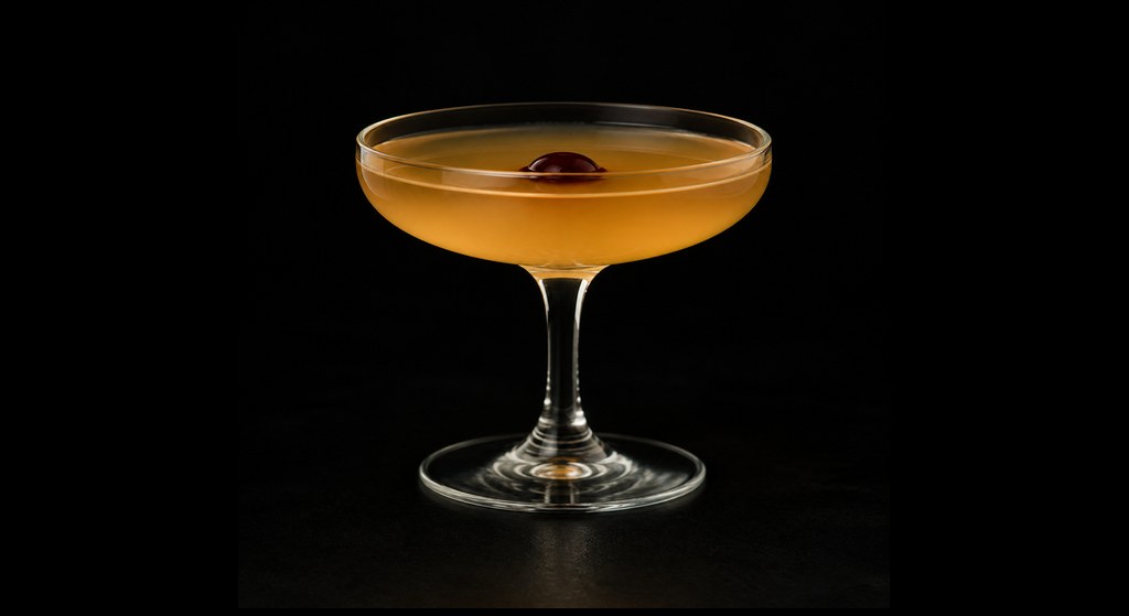 Penthouse Cocktail cocktail on a dark studio background