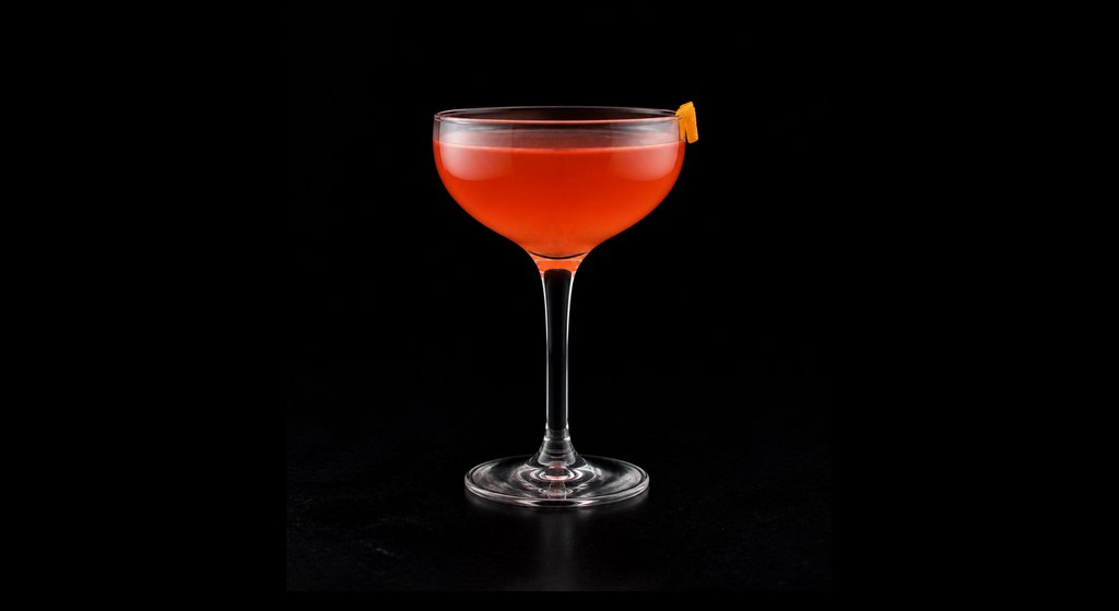 Penultimate Word cocktail on a dark studio background