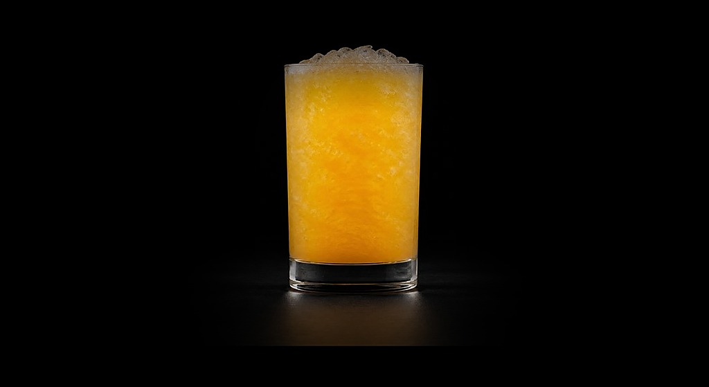 Pieces of Eight cocktail on a dark studio background