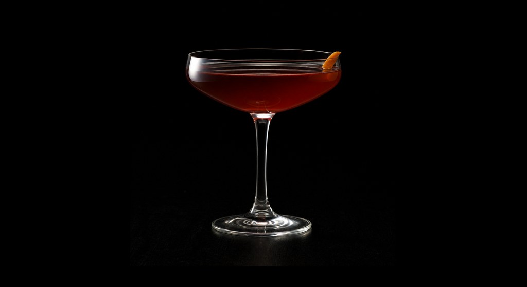 Pippin No. 2 cocktail on a dark studio background