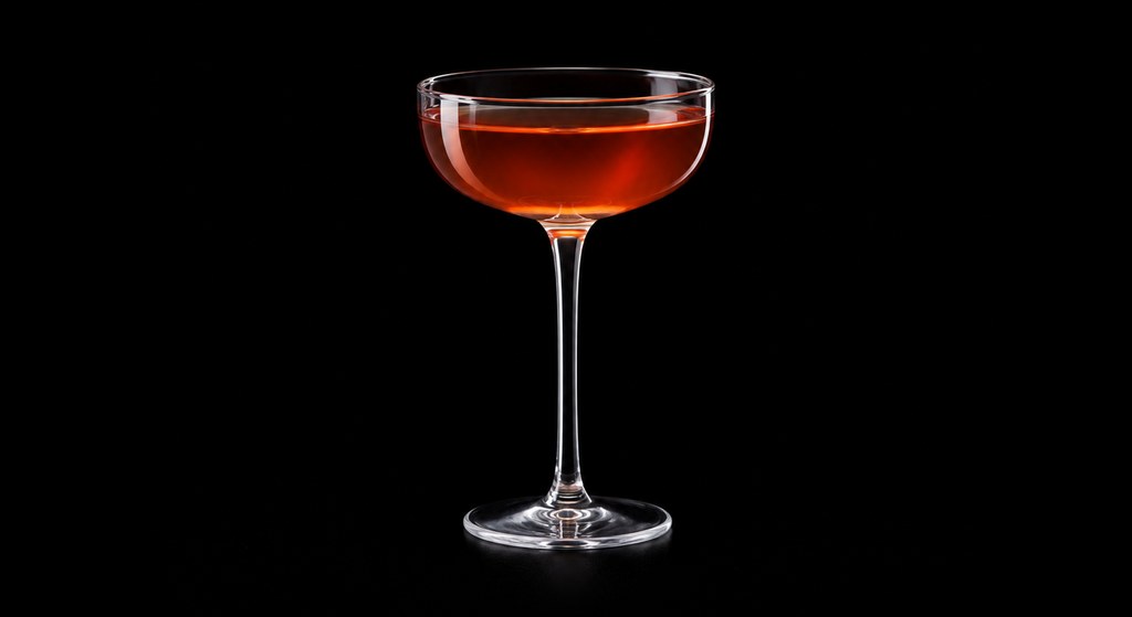 Plain Vermouth Cocktail cocktail on a dark studio background