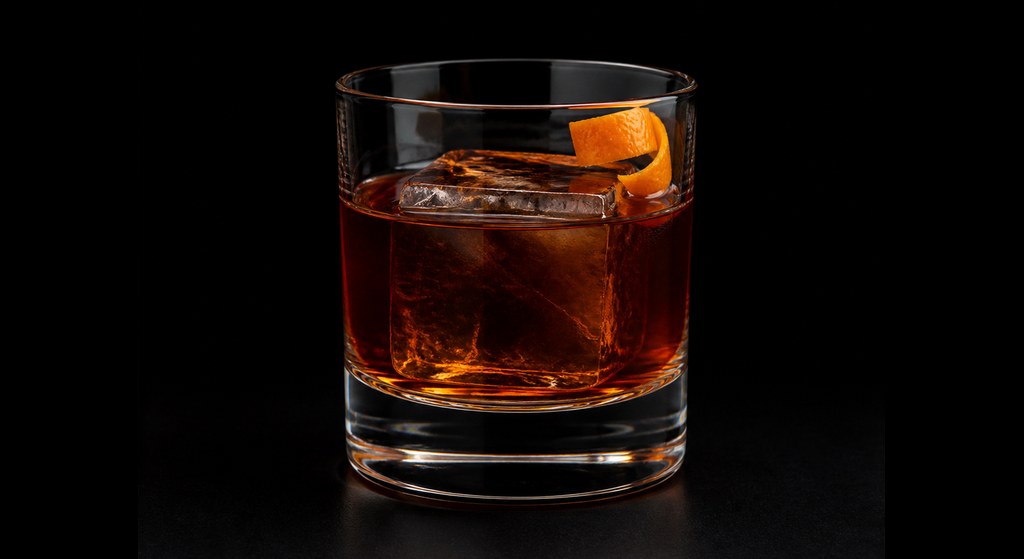 Police & Thieves cocktail on a dark studio background