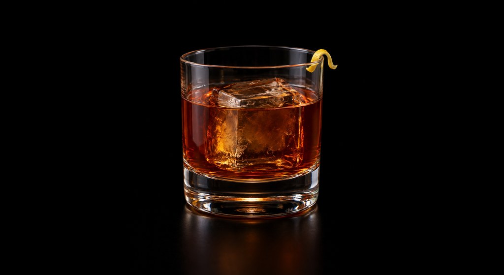 Ponte Vecchio cocktail on a dark studio background