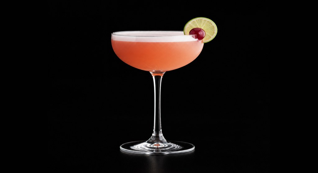 Prado cocktail on a dark studio background