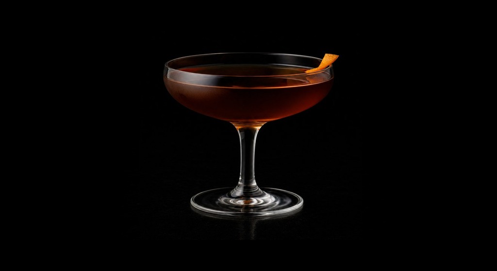 Prima China cocktail on a dark studio background