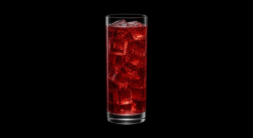 Queen Charlotte cocktail on a dark studio background