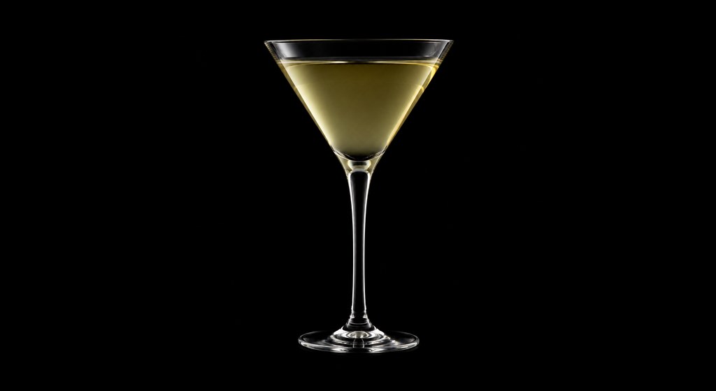 Queen Elizabeth cocktail on a dark studio background