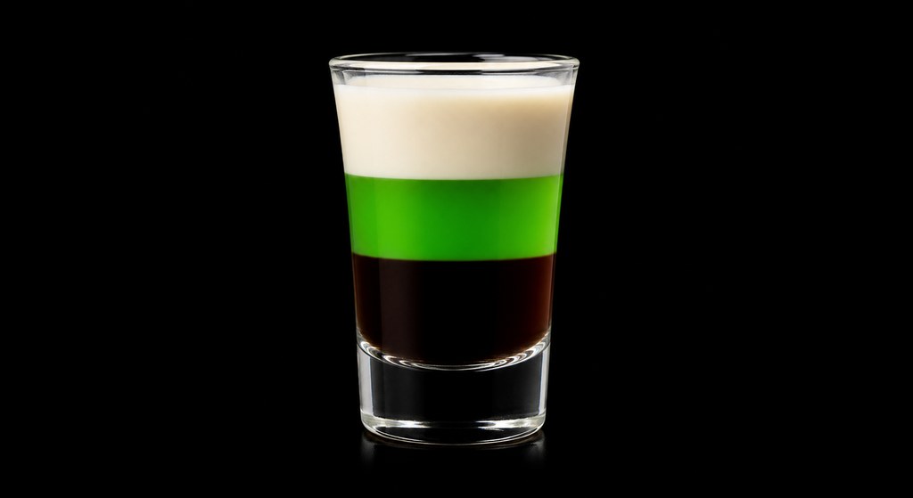 Quick F**K cocktail on a dark studio background