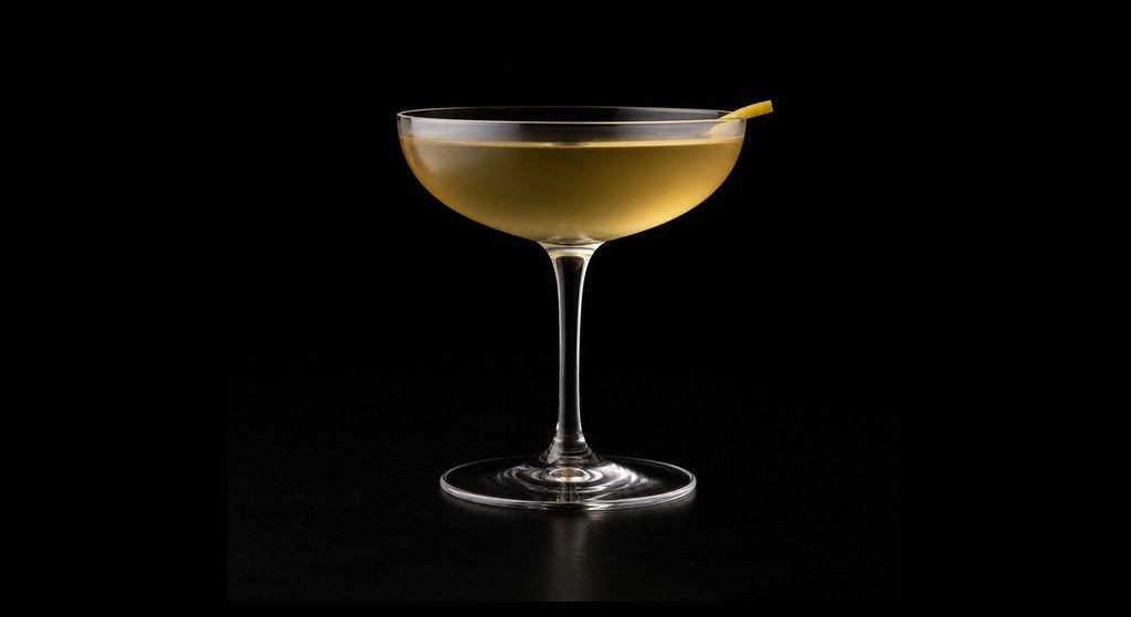 Quotidien cocktail on a dark studio background