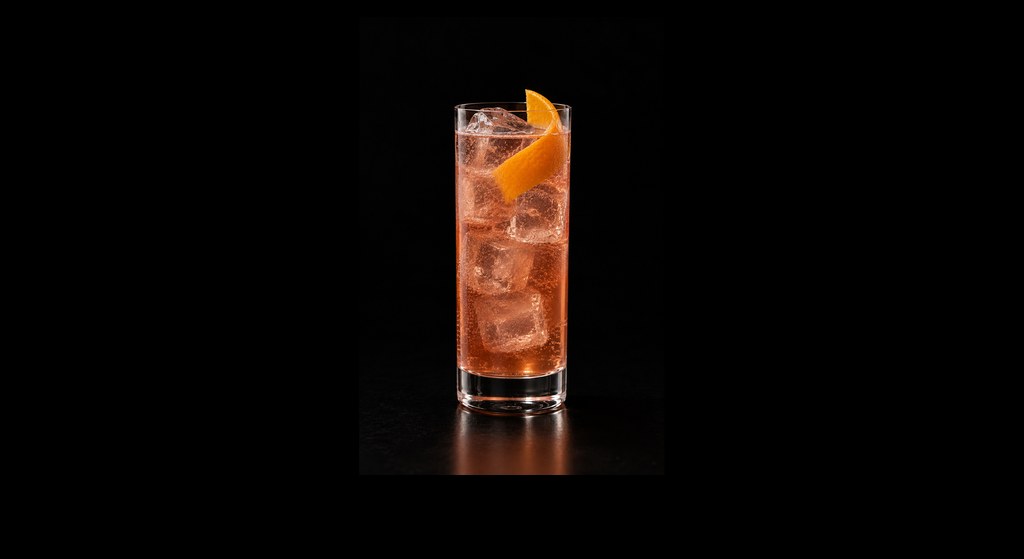Qvevri cocktail on a dark studio background