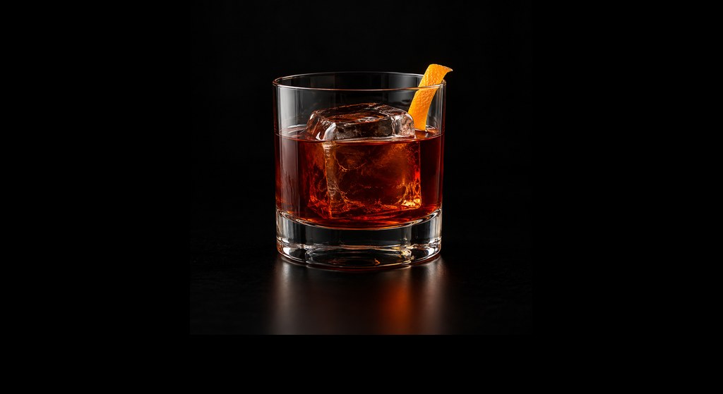 Red Bottoms cocktail on a dark studio background
