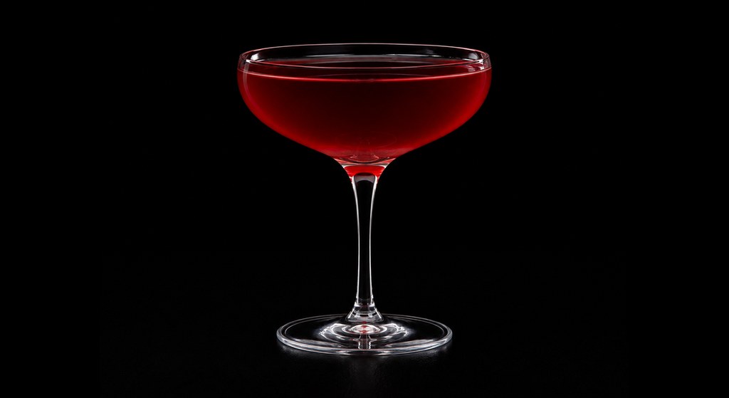 Red Raider cocktail on a dark studio background