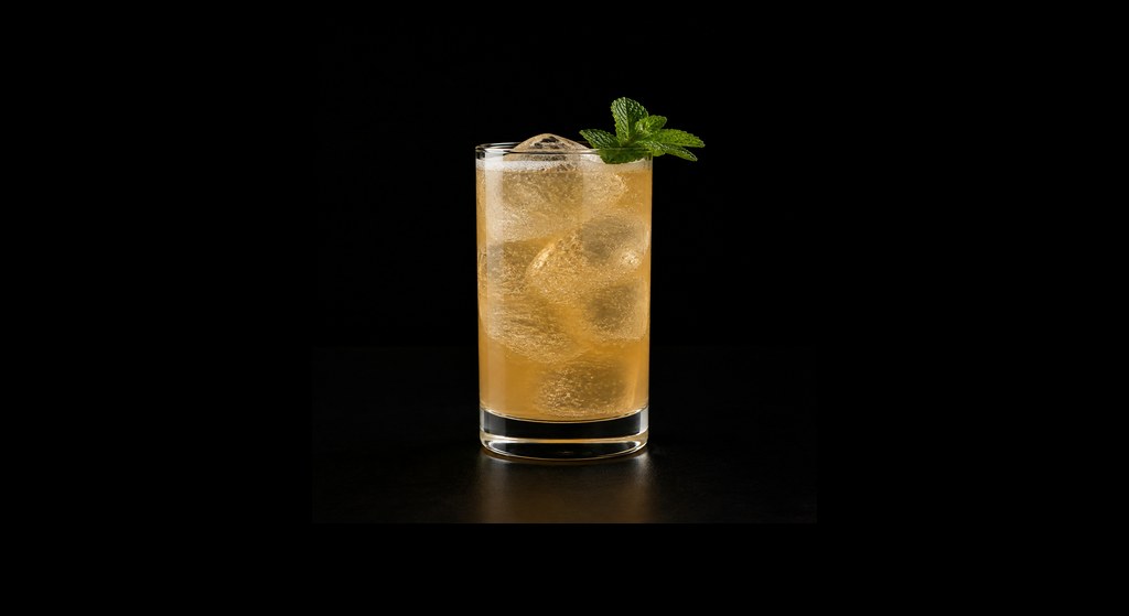 Rhinestone Cowboy cocktail on a dark studio background
