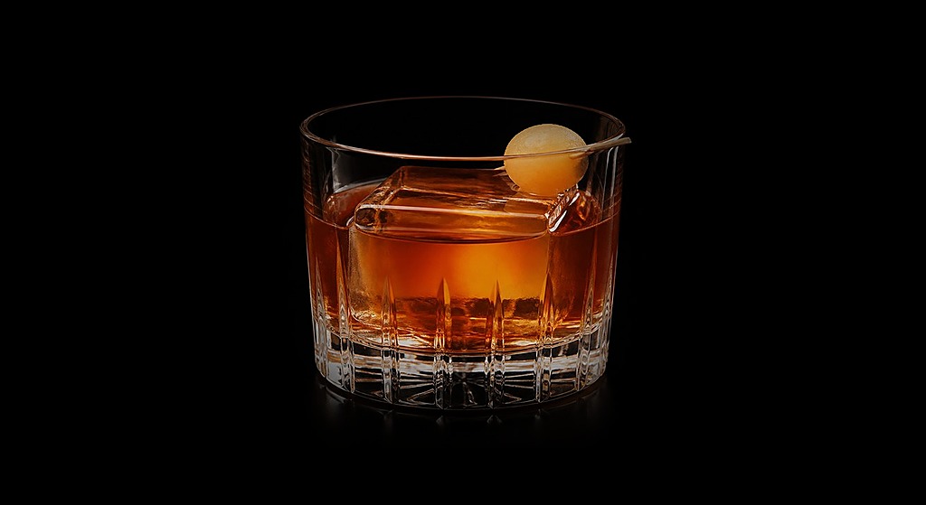 Ridgeline cocktail on a dark studio background