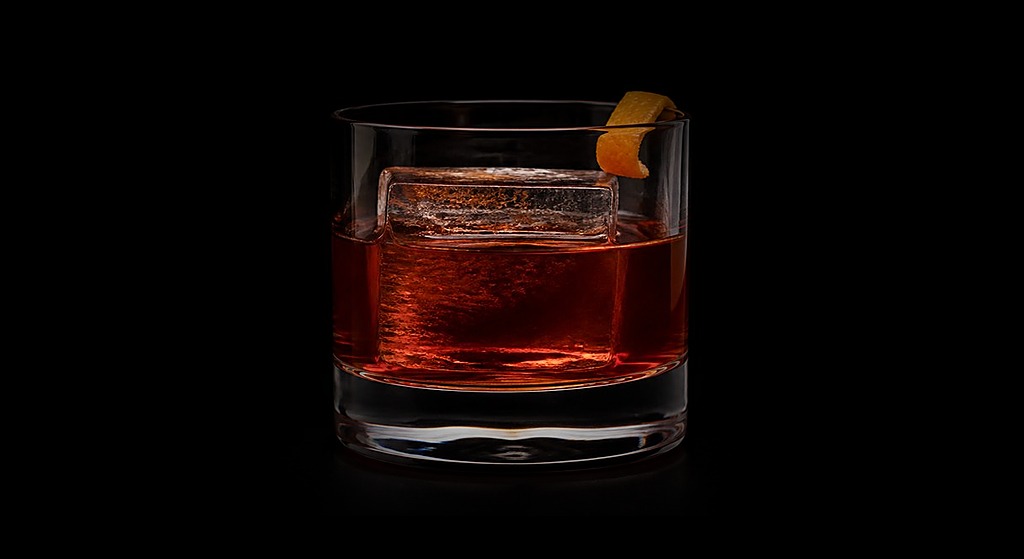Right Hand cocktail on a dark studio background