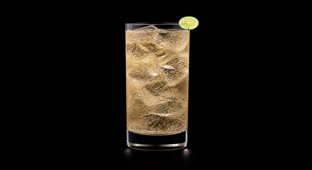 Rock & Rye Cooler cocktail on a dark studio background
