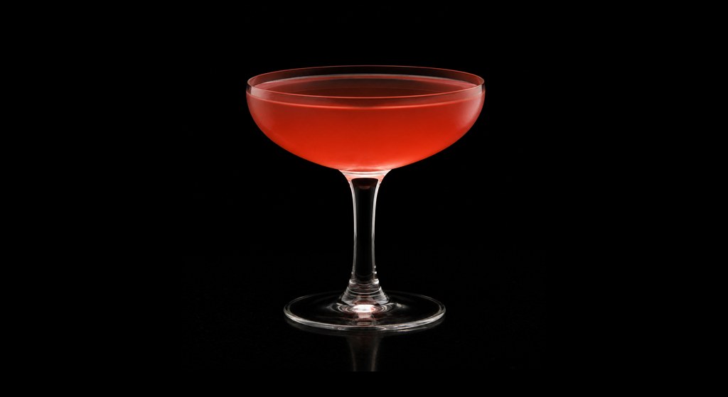 Rose Noble cocktail on a dark studio background