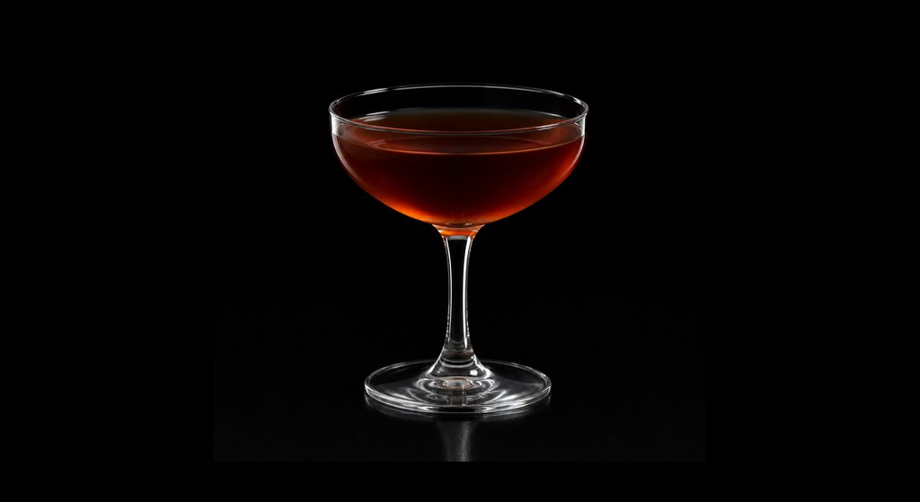 Rosina cocktail on a dark studio background