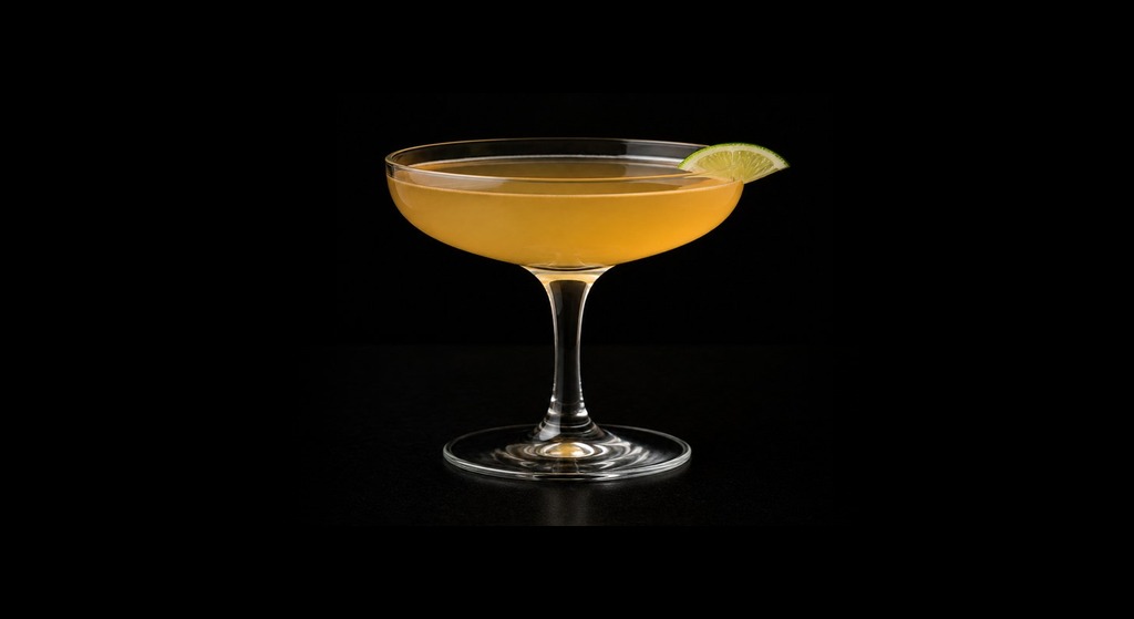 Royal Bermuda Yacht Club cocktail on a dark studio background