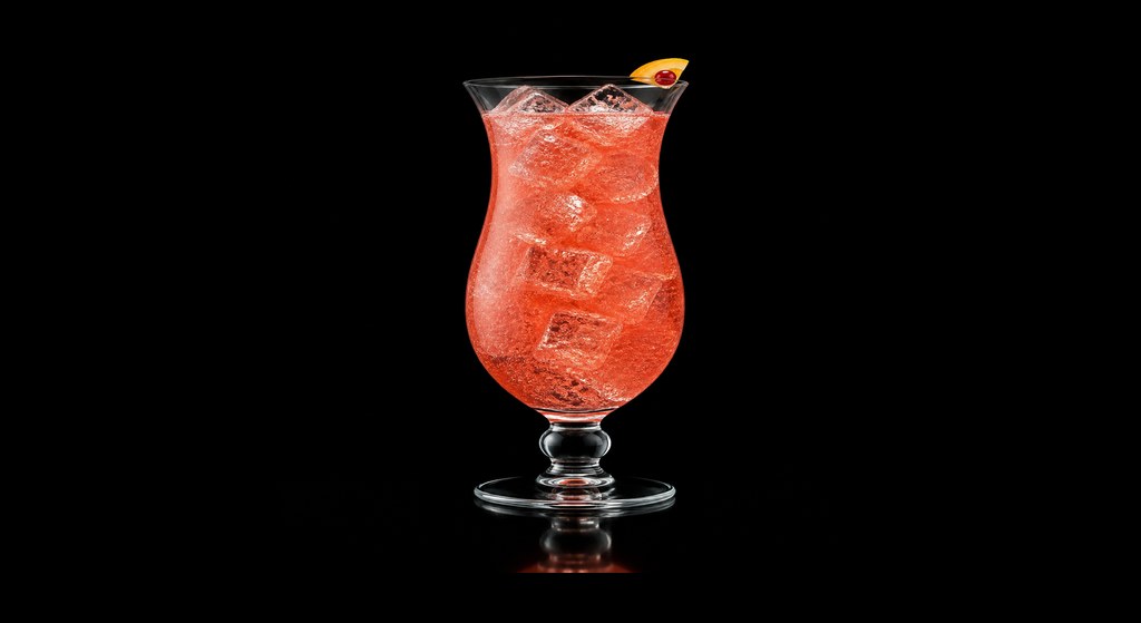Rum Relaxer cocktail on a dark studio background