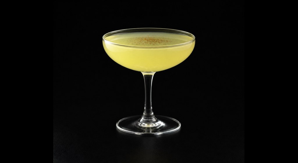 Safe Word cocktail on a dark studio background