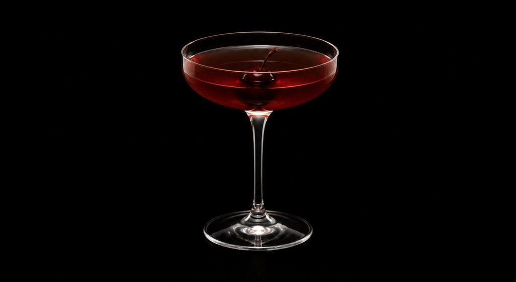 San Francisco cocktail on a dark studio background
