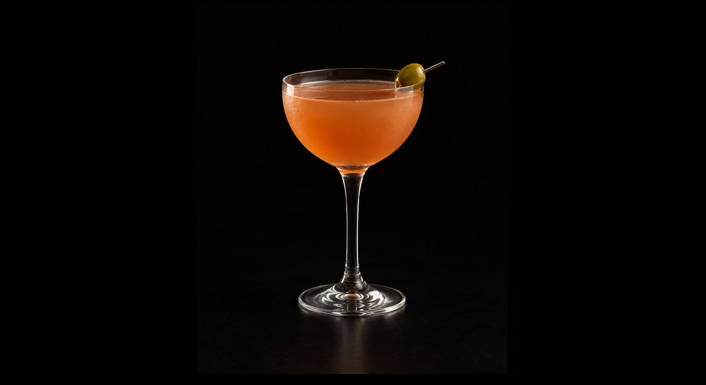 Savoia Plane cocktail on a dark studio background