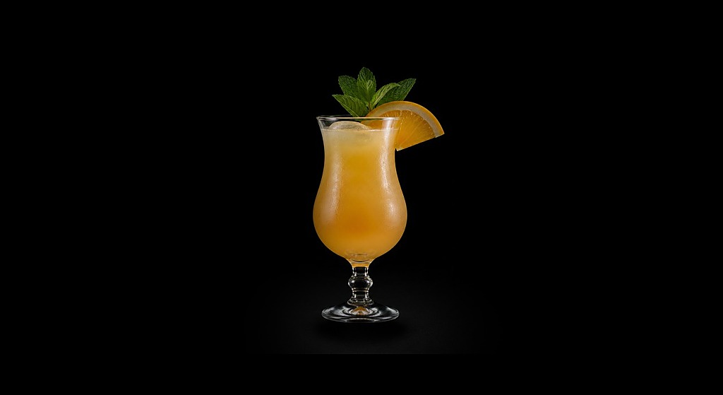 Scorpion cocktail on a dark studio background